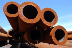 Steel Pipes Royalty Free Stock Images