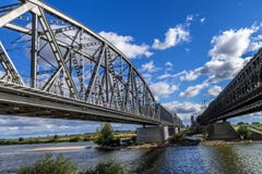 Steel Railroad Bridge Stock Photography