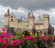 Steen Kasteel, Antwerpen België royalty-vrije stock afbeeldingen Steen Kasteel, Antwerpen België royalty-vrije stock afbeeldingen