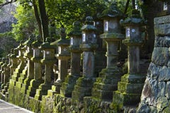 Steinlaternen Kasuga Taisha Schrein Nara Japan Stockfotos Steinlaternen Kasuga Taisha Schrein Nara Japan Stockfotos