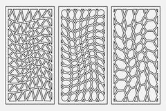 Stellen Sie geometrische Verzierung des Musters ein Karte für Laser-Ausschnitt Dekoratives Design des Elements Geometrisches Must lizenzfreie abbildung Stellen Sie geometrische Verzierung des Musters ein Karte für Laser-Ausschnitt Dekoratives Design des Elements Geometrisches Must lizenzfreie abbildung