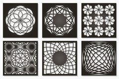 Stellen Sie geometrische Verzierung des Musters ein Karte für Laser-Ausschnitt Dekoratives Design des Elements Geometrisches Must stock abbildung Stellen Sie geometrische Verzierung des Musters ein Karte für Laser-Ausschnitt Dekoratives Design des Elements Geometrisches Must stock abbildung