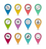 Stellen Sie Geschäft infographics Ikonen für Designwebsiteplan ein lizenzfreie abbildung Stellen Sie Geschäft infographics Ikonen für Designwebsiteplan ein lizenzfreie abbildung