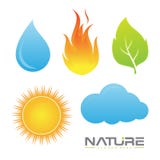 Stellen Sie Vektorillustration von Natursymbolgestaltungselementen ein vektor abbildung Stellen Sie Vektorillustration von Natursymbolgestaltungselementen ein vektor abbildung