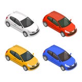 Stellen Sie von den mehrfarbigen Autos des Passagiers ein stock abbildung Stellen Sie von den mehrfarbigen Autos des Passagiers ein stock abbildung