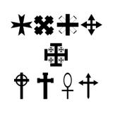 Stellen Sie von den symbolischen Kreuzen ein Gestaltungselemente f?r Ihr Design Auch im corel abgehobenen Betrag vektor abbildung Stellen Sie von den symbolischen Kreuzen ein Gestaltungselemente f?r Ihr Design Auch im corel abgehobenen Betrag vektor abbildung