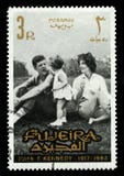 Stempel Weinlese-Johns F Kennedy Postage von Fujeira stockfotografie Stempel Weinlese-Johns F Kennedy Postage von Fujeira stockfotografie
