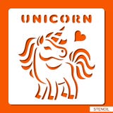 Stencil för barn unicorn royaltyfri illustrationer Stencil för barn unicorn royaltyfri illustrationer