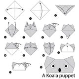 Step By Step Instructions How To Make Origami Koala. Stock Vector ...