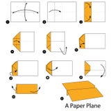 Step by step instructions how to make origami A Paper Plane. vector illustration Step by step instructions how to make origami A Paper Plane. vector illustration