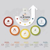 5 steps process infographics element for presentation. vector illustration 5 steps process infographics element for presentation. vector illustration