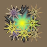 STERN-MANDALA, NAHTLOSES MUSTER, ESPIRITUAL-ENERGIE, GELB, GRAU, PURPURROTES, HELLGRÜNES UND GELBES IN DER MITTE, BEIGE HINTERGRU lizenzfreie abbildung STERN-MANDALA, NAHTLOSES MUSTER, ESPIRITUAL-ENERGIE, GELB, GRAU, PURPURROTES, HELLGRÜNES UND GELBES IN DER MITTE, BEIGE HINTERGRU lizenzfreie abbildung