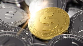 Sterta różne monety z złotą dolar monetą na przodzie 3D renderingHuge sterta cryptocurrencies z złotym bitcoin dalej ilustracja wektor Sterta różne monety z złotą dolar monetą na przodzie 3D renderingHuge sterta cryptocurrencies z złotym bitcoin dalej ilustracja wektor