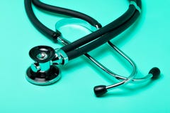 Stethoscope on a bright green background royalty free stock image Stethoscope on a bright green background royalty free stock image