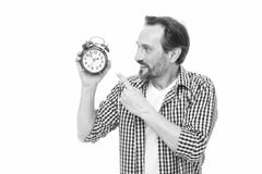 Steuerung und Disziplin Griffwecker der zuf?lligen Art des Mannes Zeitmanagement und Aufschub Kontrollieren Sie Zeit stockfoto Steuerung und Disziplin Griffwecker der zuf?lligen Art des Mannes Zeitmanagement und Aufschub Kontrollieren Sie Zeit stockfoto