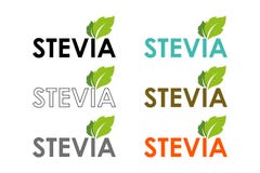 Stevia ή γλυκό λογότυπο χλόης που τίθεται με τα πράσινα βοτανικά φύλλα ελεύθερη απεικόνιση δικαιώματος Stevia ή γλυκό λογότυπο χλόης που τίθεται με τα πράσινα βοτανικά φύλλα ελεύθερη απεικόνιση δικαιώματος