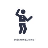 stick man dancing icon on white background. Simple element illustration from behavior concept stock illustration stick man dancing icon on white background. Simple element illustration from behavior concept stock illustration