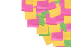 Stick note paper on isolated white background Stock Photography Stick note paper on isolated white background Stock Photography