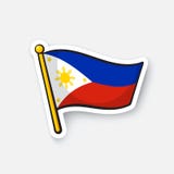 Sticker flag of the Philippines royalty free illustration Sticker flag of the Philippines royalty free illustration