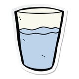 Sticker Of A Cartoon Glass Of Water Stock Image Sticker Of A Cartoon Glass Of Water Stock Image