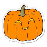 Sticker Of A Cartoon Halloween Pumpkin Royalty Free Stock Photography