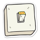 Sticker Of A Cartoon Light Switch Stock Images