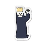 Sticker Of A Cartoon Spooky Ghoul Royalty Free Stock Image