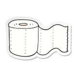 Sticker Of A Cartoon Toilet Paper Royalty Free Stock Photography