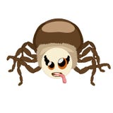 Sticker spider isolated – flicked out tongue language stock illustration Sticker spider isolated – flicked out tongue language stock illustration