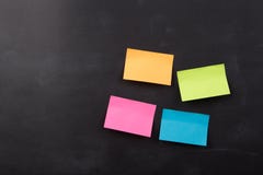 sticky note on the blank blackboard royalty free stock photo sticky note on the blank blackboard royalty free stock photo