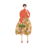 Stilfull flicka i 2019 moderiktiga dr?kt vektor illustrationer Stilfull flicka i 2019 moderiktiga dr?kt vektor illustrationer