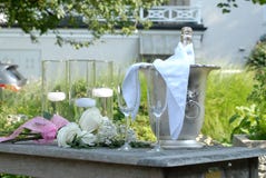 Still life of champagne for wedding proposal royalty free stock photos Still life of champagne for wedding proposal royalty free stock photos