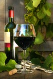 Still Life With Red Wine Bottle And Glass Royalty Free Stock Image Still Life With Red Wine Bottle And Glass Royalty Free Stock Image