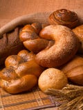Stilleven van brood, broden stock afbeeldingen Stilleven van brood, broden stock afbeeldingen