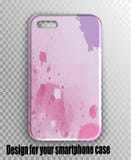 Stilvolle Vektor-Plan iPhone Abdeckung - Aquarell-Rosa, lila Druck stock abbildung Stilvolle Vektor-Plan iPhone Abdeckung - Aquarell-Rosa, lila Druck stock abbildung