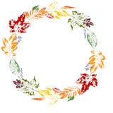 Stilvoller Herbstkranz von mehrfarbigen Blättern auf Drucke von Blättern von verschiedenen Farben Stilvoller Herbstkranz von bunt vektor abbildung Stilvoller Herbstkranz von mehrfarbigen Blättern auf Drucke von Blättern von verschiedenen Farben Stilvoller Herbstkranz von bunt vektor abbildung