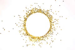 Stjärnan formade guld- paljetter inramar ordnat i cirkel arkivbild Stjärnan formade guld- paljetter inramar ordnat i cirkel arkivbild