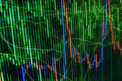 Stock market graph and bar chart price display. Abstract financial background trade colorful green, blue, red abstract. Data on li stock photography Stock market graph and bar chart price display. Abstract financial background trade colorful green, blue, red abstract. Data on li stock photography