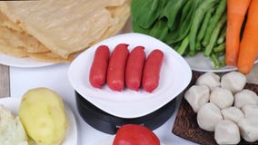Stock Video of a Rotating Sausage Stock Video - Video of beans, vegetables:  288917079