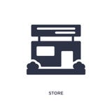 Stockez l'icône sur le fond blanc Illustration simple d'élément de concept de stratégie illustration de vecteur Stockez l'icône sur le fond blanc Illustration simple d'élément de concept de stratégie illustration de vecteur