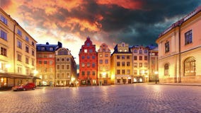Stockholm - Stortorget place, Time lapse stock video Stockholm - Stortorget place, Time lapse stock video