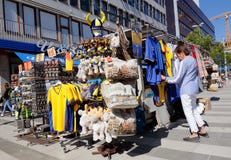 stockholm souvenir souvenirs stand outdoor sweden