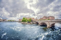 Stockholm, Sweden - 16 May, 2016: Sweden Stockholm Riksplan. distortion perspective fisheye lens stock image Stockholm, Sweden - 16 May, 2016: Sweden Stockholm Riksplan. distortion perspective fisheye lens stock image
