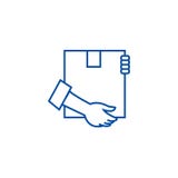 Stolpeask med handlinjen symbolsbegrepp Stolpeask med det plana vektorsymbolet för händer, tecken, översiktsillustration royaltyfri illustrationer Stolpeask med handlinjen symbolsbegrepp Stolpeask med det plana vektorsymbolet för händer, tecken, översiktsillustration royaltyfri illustrationer