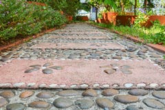 Stone block walk path in the park royalty free stock photo Stone block walk path in the park royalty free stock photo