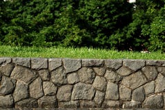 Stone Walls And Trees Stock Images