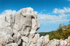 Stone warrior Antece in Cilento National Park