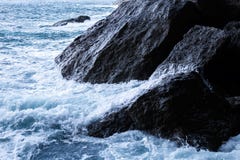 Sea waves during a storm on the Azure shore royalty free stock images Sea waves during a storm on the Azure shore royalty free stock images