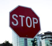 Stop sign in red and white color stock photos Stop sign in red and white color stock photos