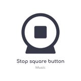 stop square button outline icon. isolated line vector illustration from music collection. editable thin stroke stop square button stock illustration stop square button outline icon. isolated line vector illustration from music collection. editable thin stroke stop square button stock illustration